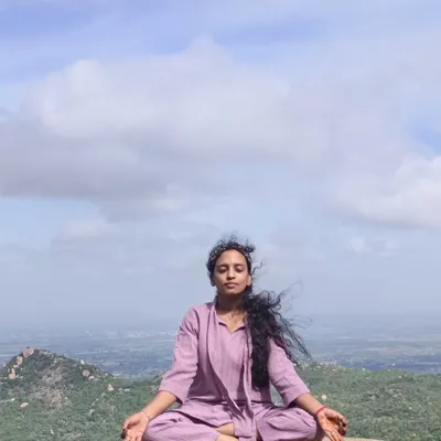 Finding my center through meditation in nature. This peace and connection is what I strive to pour into every piece of art I create.