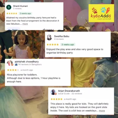 Your heartwarming reviews are our daily inspiration. Thank you for sharing your kind words about our birthday parties, play area, and staff.