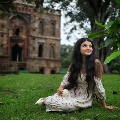 A relaxed, candid portrait of my friend Kanika in Lodi Garden. The historic ruins in the background add a beautiful contrast to her modern, casual dress.