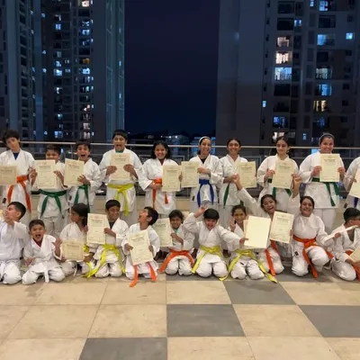 The pure joy and excitement of students from our PFC and Purva Belmont dojos after successfully passing their belt exams and receiving their new ranks.