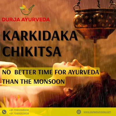There is no better time for Ayurveda than the monsoon. This image, showing a Shirodhara treatment, captures the essence of our Karkidaka Chikitsa, a time for deep healing and rejuvenation.