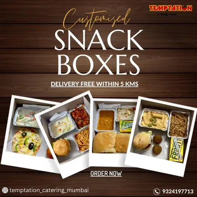 Take the stress out of party planning with my customised snack boxes. This image shows the variety you can choose from, including options with pizza, pasta, burgers, or even traditional Indian meals.