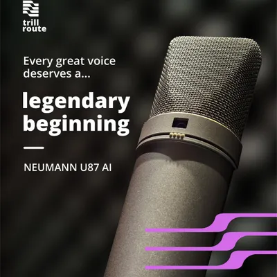 Every great voice deserves a legendary beginning. Meet the Neumann U87 Ai, the iconic microphone behind countless hit records, available for you to use in our studio.