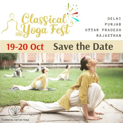 This is the official announcement for our next Classical Yoga Fest. We conduct these large-scale events across several cities, including Delhi, Punjab, and Rajasthan, to make authentic yoga accessible to thousands. Save the date and join us for an experience of a lifetime.
