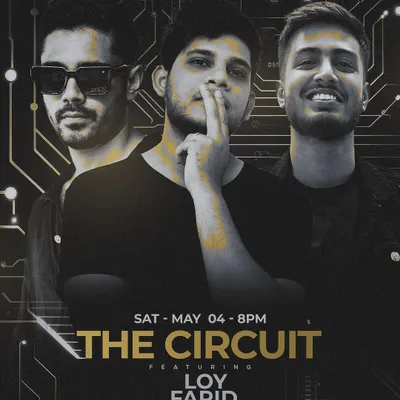 The official poster for "The Circuit" at Raahi, where I featured alongside other top local DJs.