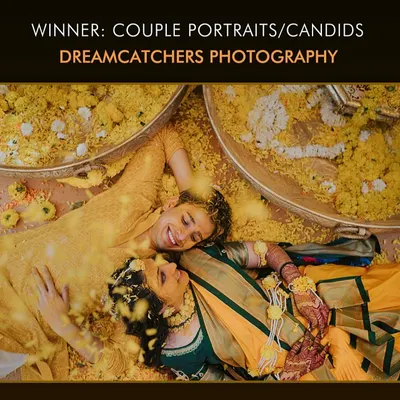 We are thrilled to have won the WeddingSutra Photography Award for the Couple Portraits/Candids category. This image represents everything we love to capture: pure joy and connection.
