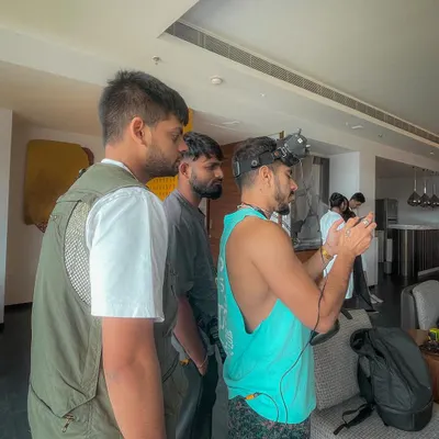 This year, I pledged to only work with people who think differently and inspire me. This is a behind-the-scenes shot from a shoot with my crew, where we collaborate and bring creative visions to life.