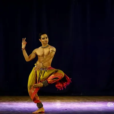 A pose from my solo concert in Pune for Nrityayatri. Each solo recital is a unique conversation between me, the musicians, and the audience.