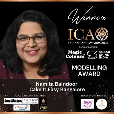 I was so honored to be named the winner of the Modelling Award at the Indian Cake Awards 2024. This recognition for my fondant figurine work means the world to me.