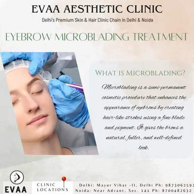 Here you can see the microblading technique in practice. Our certified aesthetician uses a specialized tool to deposit pigment into the skin, creating fine, hair like strokes that mimic the natural growth of eyebrow hair.