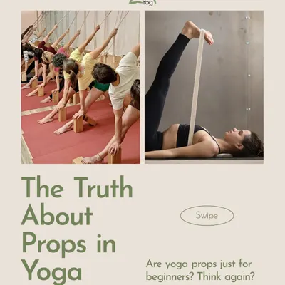 This image shows the versatility of yoga props. They are not a sign of weakness but tools for strength, helping everyone from beginners to advanced yogis practice smarter and safer.