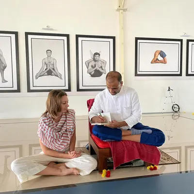 A precious memory with my teacher, Paramaguru Sharath Jois. His dedication to preserving and sharing the Ashtanga method has created a global community and made this practice accessible to millions.