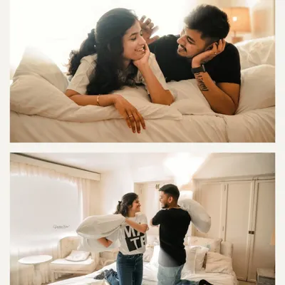 Fun, playful, and full of laughter. An indoor pillow fight session is a great way to capture your candid chemistry and create memories that are authentically you.