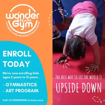 See the world from a new perspective. Our gymnastics classes are open for kids from 2 to 12 years, helping them master developmental milestones while having a blast.