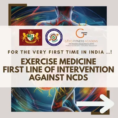 I am proud to help bring advanced education to India, such as this course on using exercise as a first line of intervention against non-communicable diseases (NCDs). This is the next frontier in creating truly effective fitness and health programs.