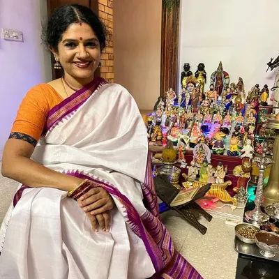 Celebrating the first day of Navaratri at home. My traditions and my faith are a deep source of inspiration for my dance. The Golu dolls you see are a part of this beautiful festival, each telling a story.