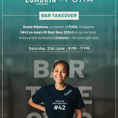 We were thrilled to host Sasha Wijidessa from FURA, Singapore, for a one-night-only bar takeover. She brought her bold, science-led cocktails to our Gurugram bar.