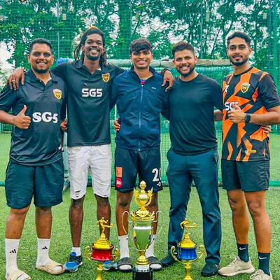 A proud moment with our coaching staff and a haul of trophies from the Bombay Super Championship. This represents the collective success of our players and the expert guidance of our coaches.