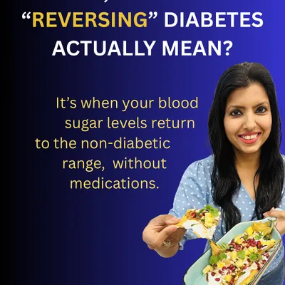 What does "reversing" diabetes actually mean? It's when your blood sugar levels return to a non-diabetic range without medication. I help my clients achieve this through strategic, food-based plans.