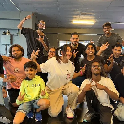 The vibe is always right with our crew. Another great group photo capturing the energy and happiness of our dance classes.