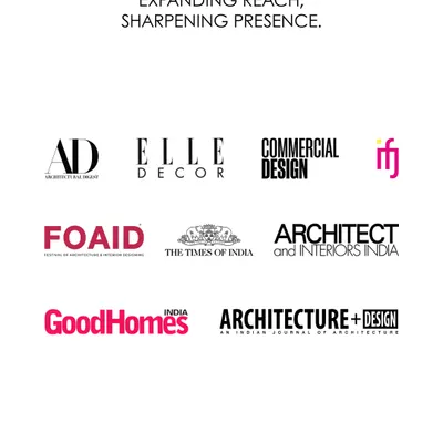 A collage of logos from leading design, real estate, and lifestyle publications that have featured our work and insights. This showcases our expanding reach and sharpening presence in the industry.