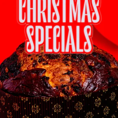 Our Christmas Specials are here. This image features our traditional, dome-shaped Panettone, a festive favourite that takes three days to make.