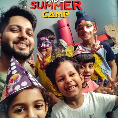 A group selfie with my awesome campers. The energy and enthusiasm on day one of our summer camp is always the best.