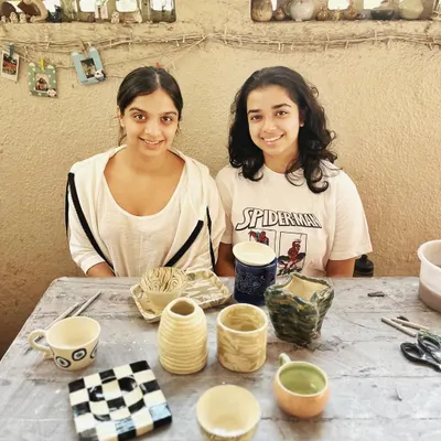 It was so lovely to have these two friends join the beginner's course together. They created such beautiful and distinct pieces, from a checkered Nerikomi plate to whimsical mugs and bowls. I can't wait to see what they create in the advanced course.