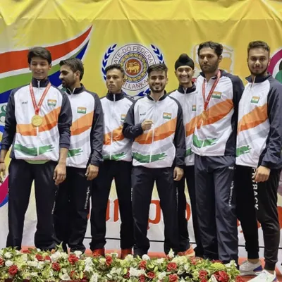 A gold medal win with Team India at the South Asian Championship. Standing on the podium with my teammates is a reminder that success is a collective effort.