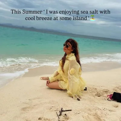 Enjoying the sea salt and cool breeze on a beautiful island. This yellow ruffled dress from my brand Inaayat is the ultimate vacation outfit, light and airy for a perfect beach day.