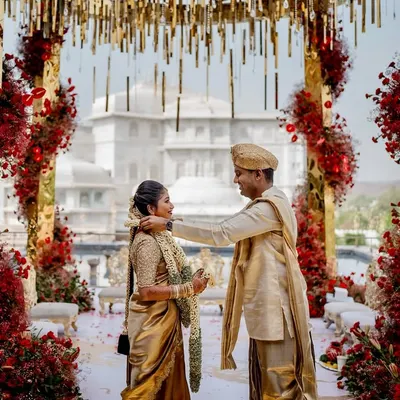 A royal affair at the Fairmont Jaipur. We specialize in destination wedding photography, capturing the grandeur of palace venues while telling an intimate love story.
