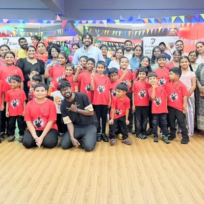 A wonderful group photo of our summer camp kids with their parents and our instructors after a successful showcase. It’s moments like these that build our amazing studio community.