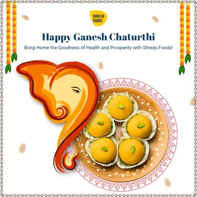 For Ganesh Chaturthi, Lord Ganesha's favourite sweet is a must. This image shows my soft, delicious Motichoor Laddoos offered as prasad, perfect for bringing home health and prosperity during the festival.
