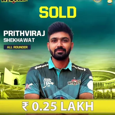 We are proud to announce that our player Prithviraj Singh Shekhawat was picked by the Gulbarga Mystics for the KSCA Maharaja Trophy. This is a significant step in his professional cricket journey.