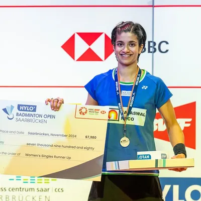 A proud moment on the international stage. Malvika Bansod secured the silver medal at the Hylo Open 2024 in Germany, a BWF Super 300 tournament, making her the only Indian on the podium and taking a significant step toward World Championships qualification.