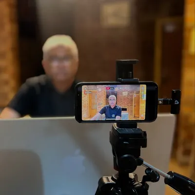 A behind the scenes look at my setup for a 'Sundays with Arun' live session. Using simple technology, we connect with people across the world to share practical spiritual wisdom.