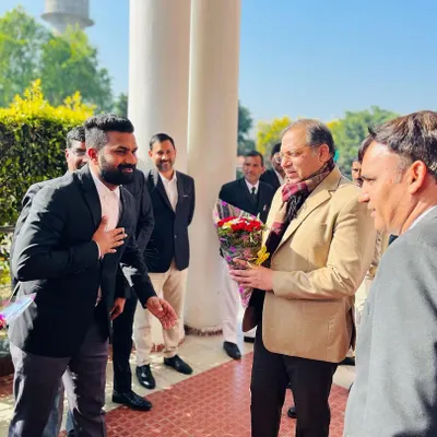 I had the honor of welcoming Justice Sandeep Mudgil, the Inspection Judge, to the District & Sessions Court in Nuh. It is important to maintain a respectful and collaborative relationship with the judiciary.
