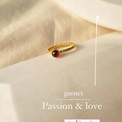 My Garnet stacking ring is a beautiful piece for passion and love. These versatile and minimalist rings are perfect for expressing your personal style.