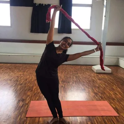 My first Pilates class after returning from my studies in 2017. I was filled with self-doubt, and only two people showed up. Today, I no longer doubt my skill as a teacher, and that is a huge success for me.