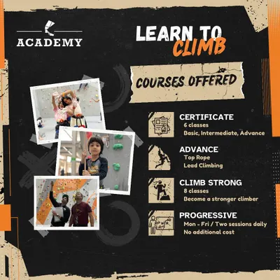 An overview of the courses offered at our CC Academy. From one time certificates to ongoing coaching, we have a program to fit every climber's goals and schedule.