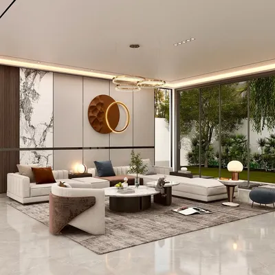 In this living space, straight lines, bold circles, and soft textures come together in perfect harmony. We believe every detail matters in creating a space you never want to leave.