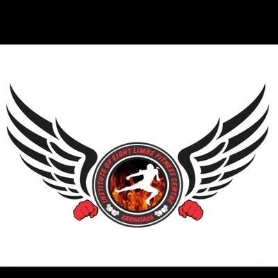 The official logo for our Institute of Eight Limbs Fitness Centre. The wings represent the freedom and height of achievement, while the fists show the foundation of our combat sports training.