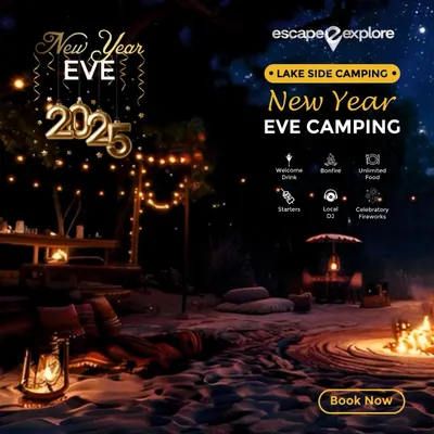 Thinking about New Year's Eve? Imagine celebrating with lakeside camping, a DJ party, unlimited food, and fireworks. We make it happen.