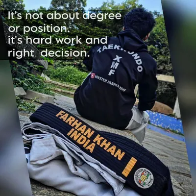 This is my philosophy. It's not about the titles you hold, but about the hard work you put in and the right decisions you make. My black belt is a symbol of that journey.