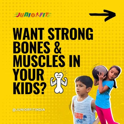 Building strong bones and muscles is crucial for growing kids. This graphic introduces the topic, aligning with WHO recommendations that we incorporate into our fun, strength-building programs.