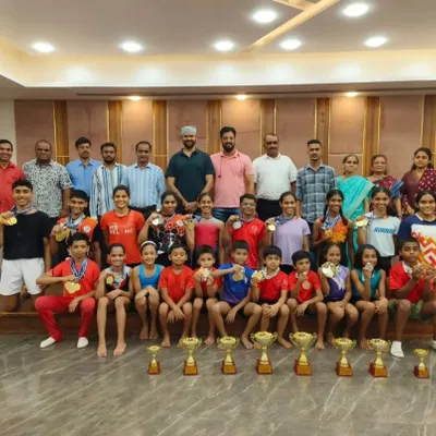 A snapshot of our successful team and their families after a fantastic performance at the District Selection Trials, where we won 30 gold medals. We believe in celebrating every achievement as one big community.