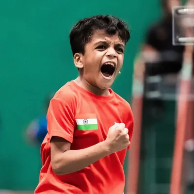 The roar of a champion. Aditya Javir after winning the Gold Medal in U11 Boys Singles at the Maldives Junior Open 2025. This is the passion and determination we cultivate.