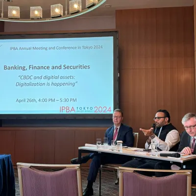 Our Partner Anu Tiwari speaking at the IPBA Annual Conference in Tokyo on "CBDC and digital assets: Digitalization is happening." This session explored the legal frameworks required for the new age of digital finance.