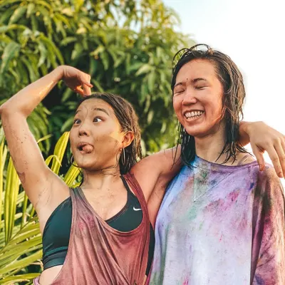 The pure joy of celebrating Holi, the festival of colors. Here, we let go of inhibitions, reconnect with our inner child, and paint our hearts with love and laughter.