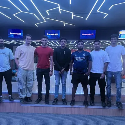 The calm before the storm. Here are some of our bowling league finalists, all set for the championship round. The energy and friendly rivalry were off the charts.